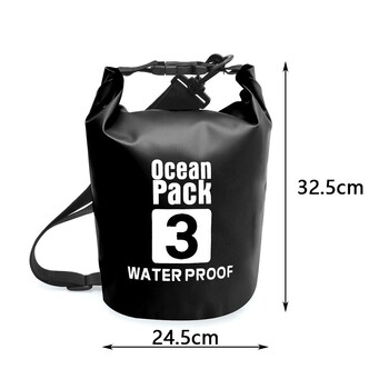 3L αδιάβροχη Dry Bag Pack Σάκκος Κολύμβησης Rafting Καγιάκ River Trekking Πλωτό Ιστιοπλοΐα Κανό Βαρκάδα Water bag