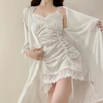 Kevadsuvi seksikas lahtise seljaga Tankrobe öösärgi komplekt naistele Pure Desire esteetiline V-kaelusega magamisriietus rinnapatjaga