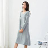 Modal női hálóruha hosszú ujjú ruha bő hálóing nyári fehérnemű fehérnemű otthoni ruha alapszoknya