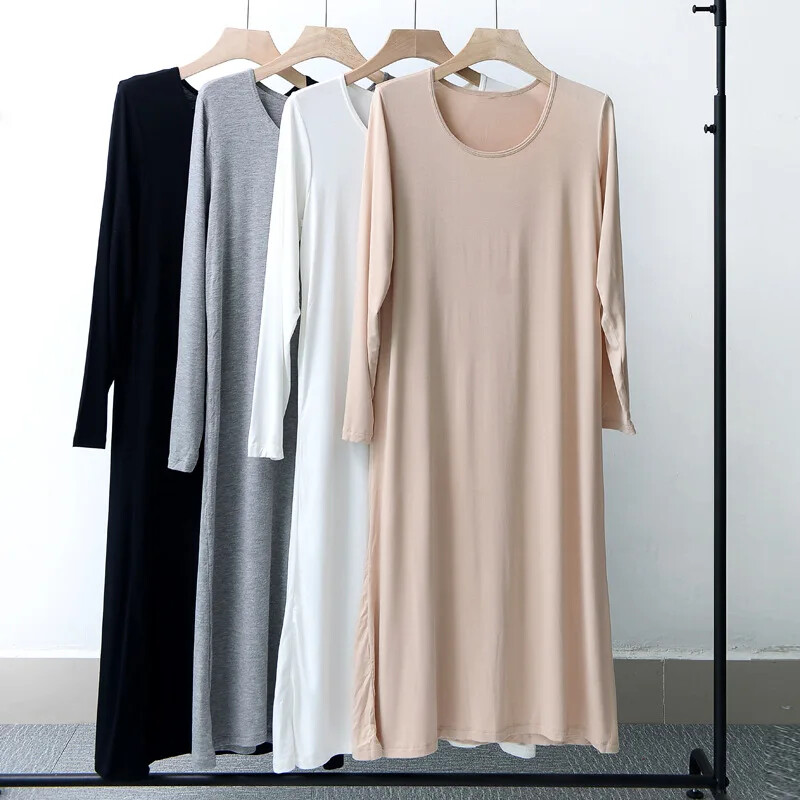 Modal női hálóruha hosszú ujjú ruha bő hálóing nyári fehérnemű fehérnemű otthoni ruha alapszoknya