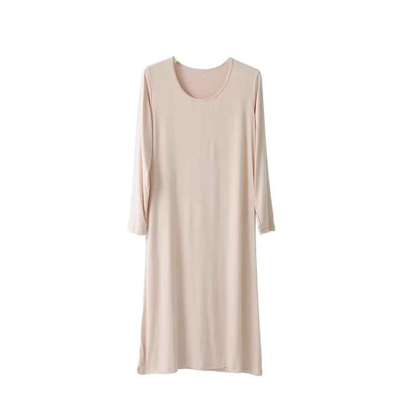 Modal női hálóruha hosszú ujjú ruha bő hálóing nyári fehérnemű fehérnemű otthoni ruha alapszoknya