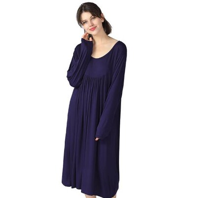 Vestido De Mujer Nauji pavasario rudens naktiniai marškinėliai 3XL-7XL Didelio dydžio naktinukai Moteriška Suknelė Svetainė Modalinės medvilnės moteriški naktiniai marškinėliai