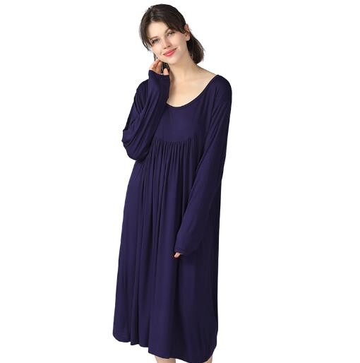 Vestido De Mujer Nauji pavasario rudens naktiniai marškinėliai 3XL-7XL Didelio dydžio naktinukai Moteriška Suknelė Svetainė Modalinės medvilnės moteriški naktiniai marškinėliai