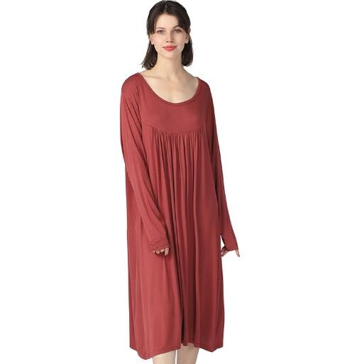 Vestido De Mujer Nauji pavasario rudens naktiniai marškinėliai 3XL-7XL Didelio dydžio naktinukai Moteriška Suknelė Svetainė Modalinės medvilnės moteriški naktiniai marškinėliai