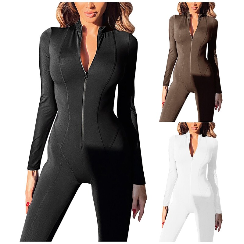 Talvise sügise naiste ühes tükis joogakombinesoon säärised pikkade varrukatega soojad suusakombinesoonid ülerõivad kõrge elastsusega rattakostüüm