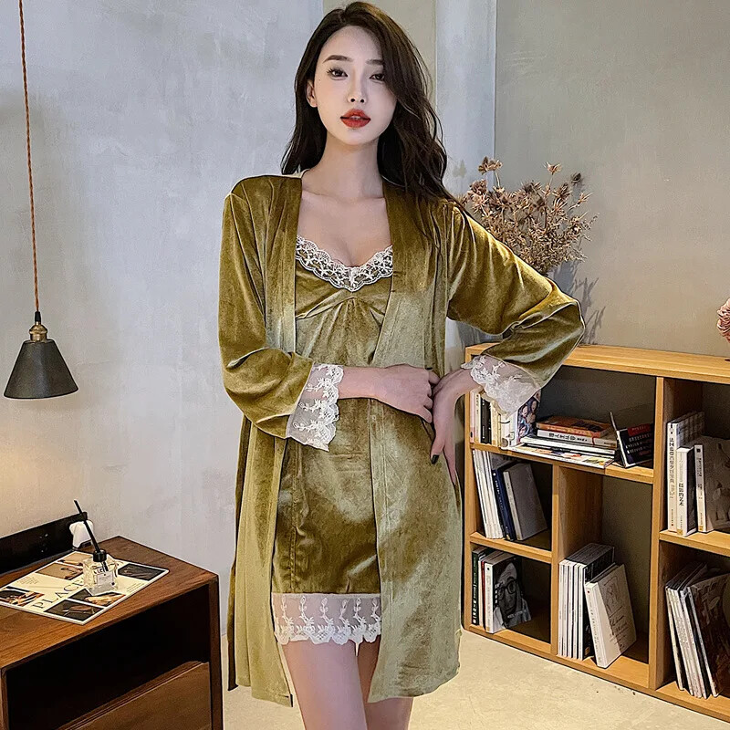 Pure Desire High-End Feel Francia szexi női hálóing Őszi téli otthoni használatra Lacetankssuit Real Test Küldj női hálóruhát