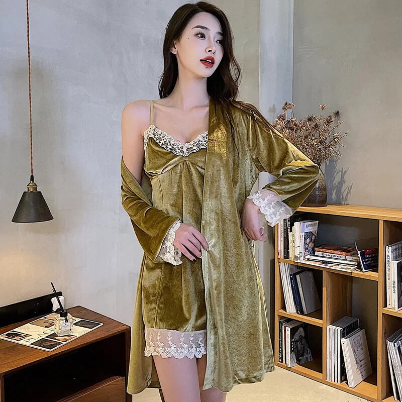 Pure Desire High-End Feel Francia szexi női hálóing Őszi téli otthoni használatra Lacetankssuit Real Test Küldj női hálóruhát