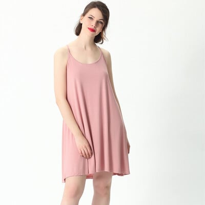 Fdfklak 2XL-7XL Cămașă de noapte Plus Size pentru femei Lenjerie de noapte de vară Sling lejer Lenjerie de noapte sexy pentru doamne Rochie de dormit