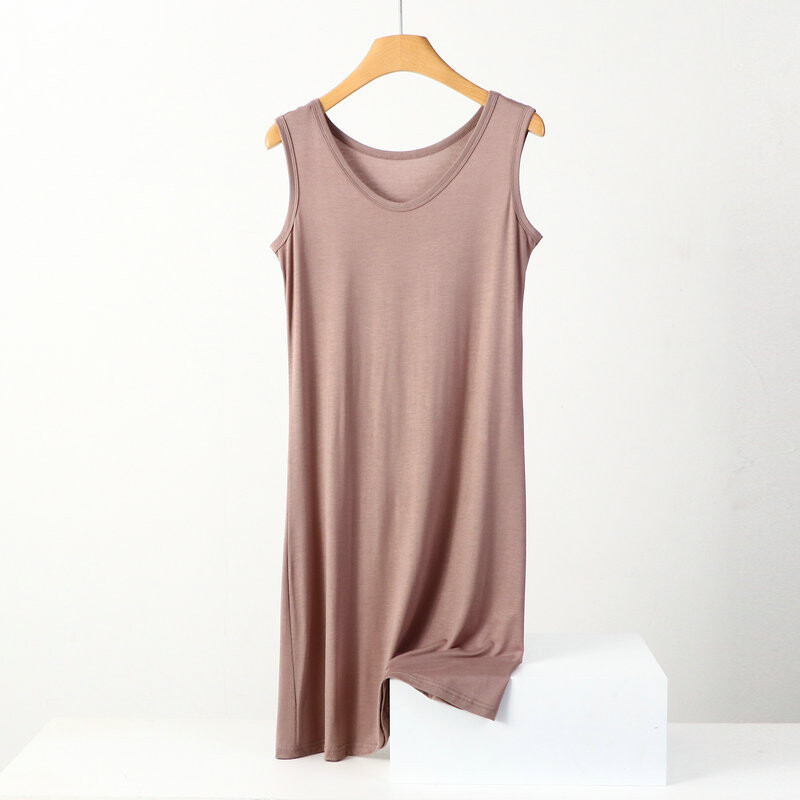 XL-8XL Vasaras naktskrekli sievietēm Jauns kokvilnas naktskrekls bez piedurknēm Lielizmēra brīvs sieviešu naktskrekls Ikdienas mājas apģērba miega kleita