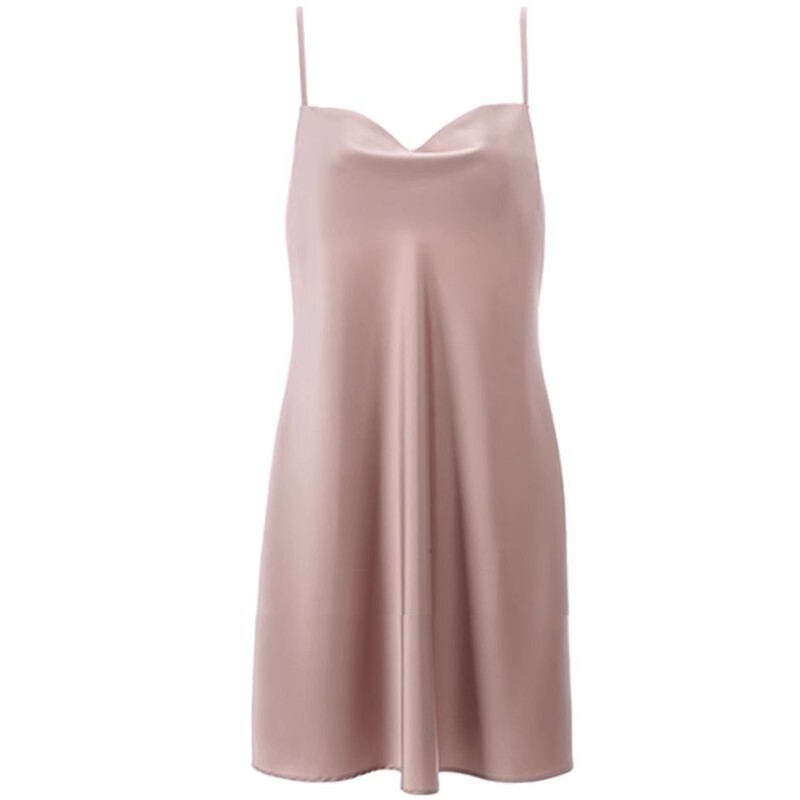 Daeyardi siidist öösärk naistele Solid Suspender Öökleit Seksikas seljata öökleit Lingrie Satiinist öösärk magamisriided