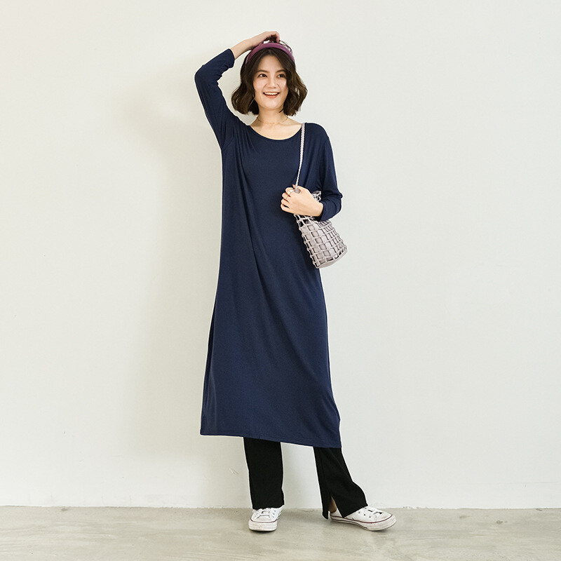 Fdfklak Temperament Nauji medvilniniai miego drabužiai naktinė suknelė, moteriška pavasario rudens naktinukai ilgomis rankovėmis, lauke dėvėti moteriški naktiniai marškinėliai