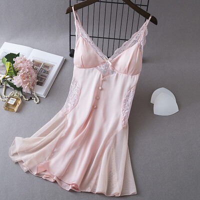 Seksīgs raibs mežģīņu bikšturis naktskrekls jauns vasaras sieviešu mini naktskrekls guļamveļa brīvs zīda satīna mājas apģērbs apakšveļa