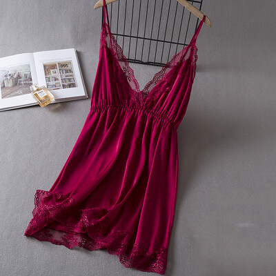 Seksīgs raibs mežģīņu bikšturis naktskrekls jauns vasaras sieviešu mini naktskrekls guļamveļa brīvs zīda satīna mājas apģērbs apakšveļa