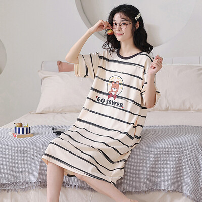 Naiste öösärgid Lühikeste varrukatega magamissärgid 2024 Suvine lahtine öösärk Armas multikas magamisriided Naiste vabaaja koduriided L-5XL