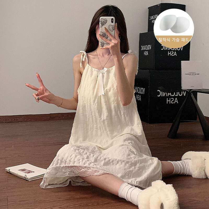 Korejiešu meitene vasaras salda piedurkņu naktskrekls sieviete naktsveļa Sieviešu pidžama sieviešu pidžama mākonis kokvilnas guļamveļa mājas apģērba kleita