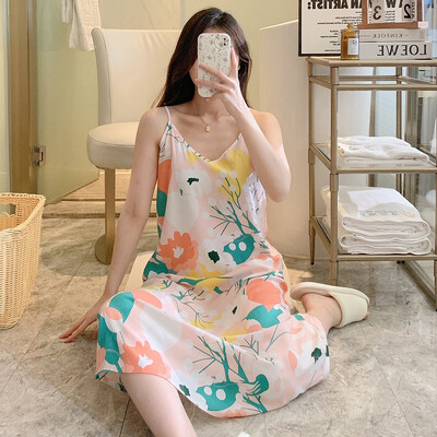 Jaapani rippuv kleit Puuvillane rayon Ööriided Magamisriided Naiste suvised öösärgid Õhukesed lahtised Naiste Kodused Öösärk