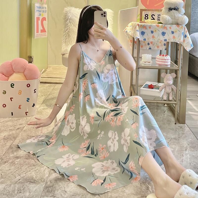 Jaapani rippuv kleit Puuvillane rayon Ööriided Magamisriided Naiste suvised öösärgid Õhukesed lahtised Naiste Kodused Öösärk