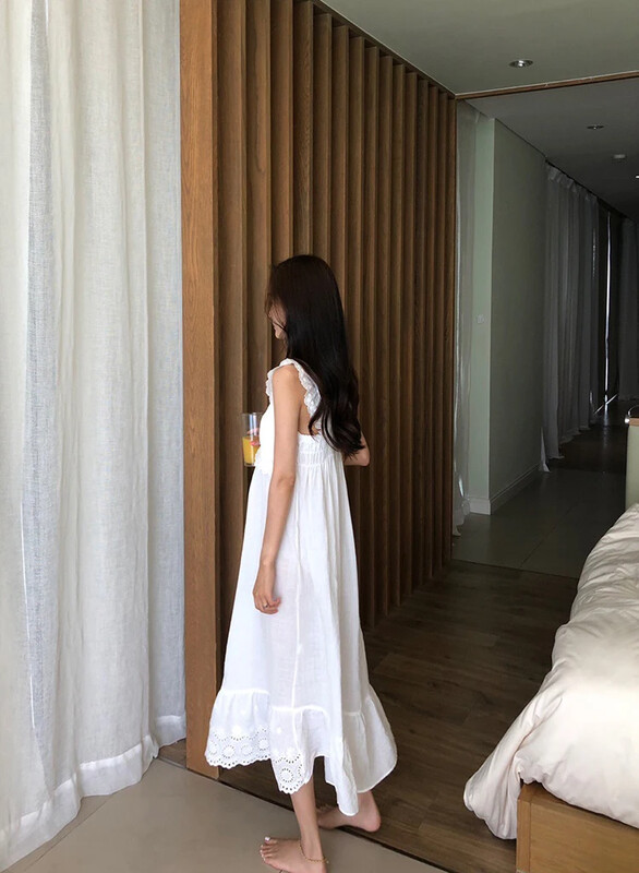 Suvine naiste printsesskleit valge varrukateta magamissärgid vanad daamid tüdrukute öösärgid öösärgid kuninglikus stiilis pidžaamad magamisriided