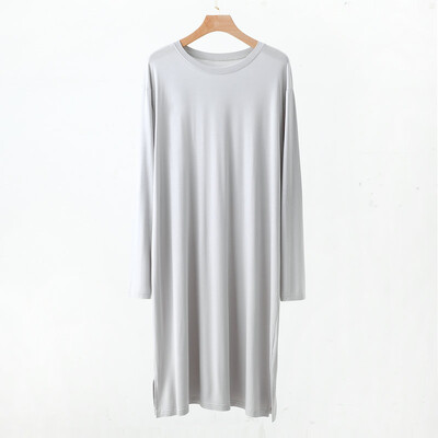 Modal Sieviešu un Vīriešu Valkā Modal Nakts Kleita Liela izmēra brīvi Naktskrekli Garām Piedurknēm Rudens Ziemas Naktskrekls Mājas Valkā Miega Krekls