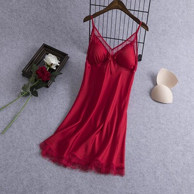 Seksualūs nėriniuoti naktiniai marškiniai, juodi, moteriški miegui skirti spagečių juostele naktiniai marškinėliai Vasarinė satininė naktinė suknelė Namų suknelė, poilsio drabužiai