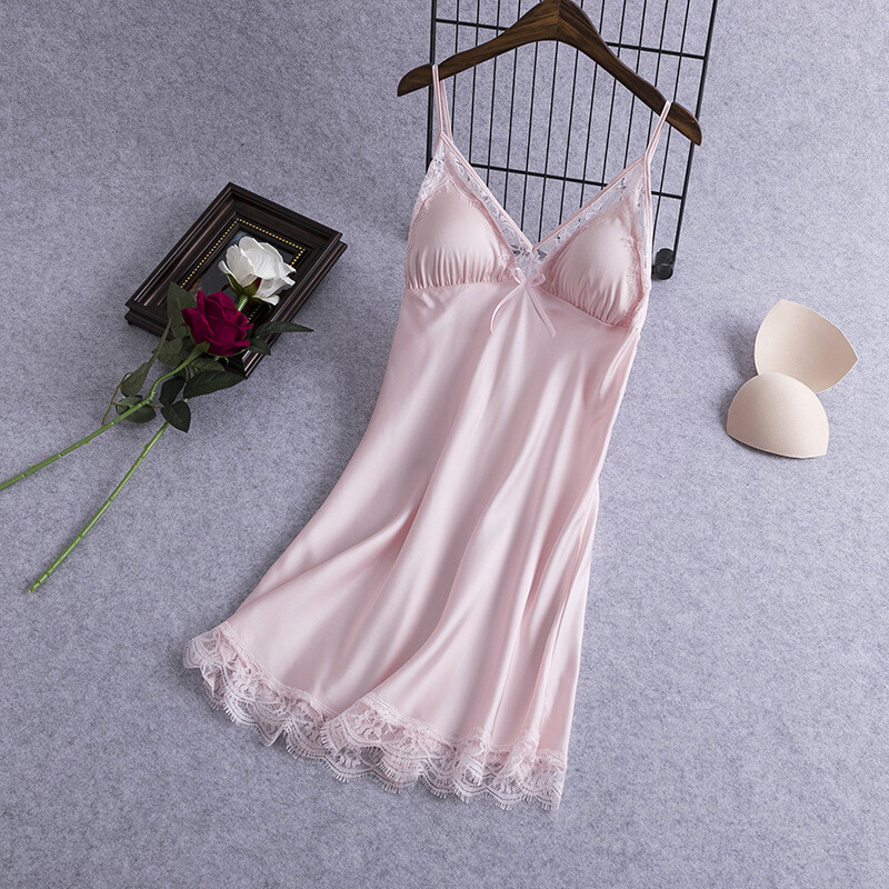 Seksualūs nėriniuoti naktiniai marškiniai, juodi, moteriški miegui skirti spagečių juostele naktiniai marškinėliai Vasarinė satininė naktinė suknelė Namų suknelė, poilsio drabužiai