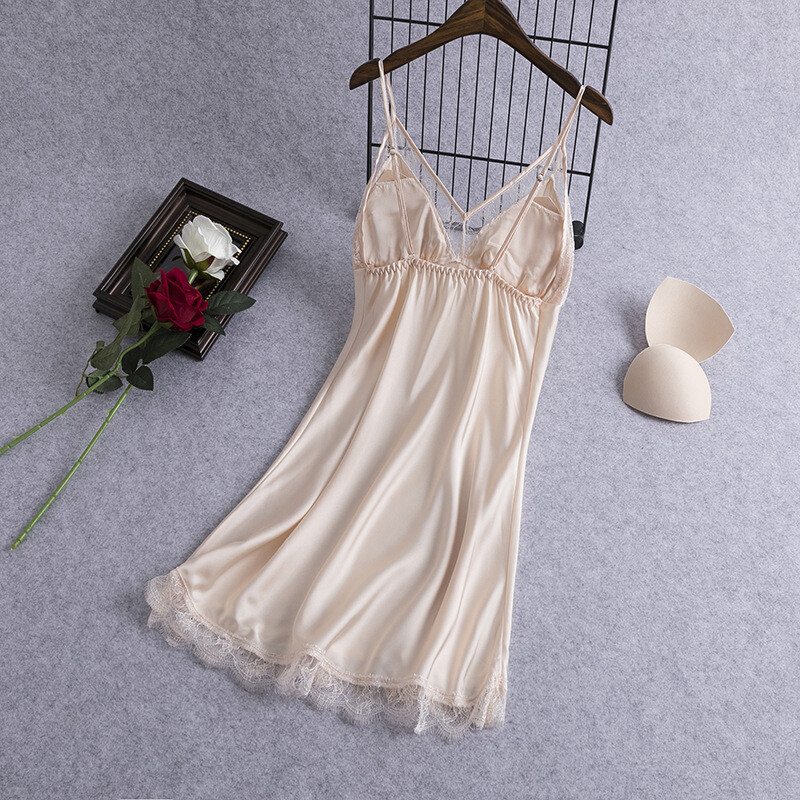 Seksualūs nėriniuoti naktiniai marškiniai, juodi, moteriški miegui skirti spagečių juostele naktiniai marškinėliai Vasarinė satininė naktinė suknelė Namų suknelė, poilsio drabužiai