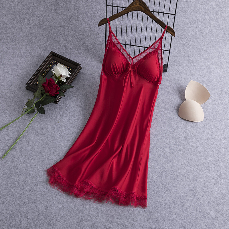 Seksualūs nėriniuoti naktiniai marškiniai, juodi, moteriški miegui skirti spagečių juostele naktiniai marškinėliai Vasarinė satininė naktinė suknelė Namų suknelė, poilsio drabužiai