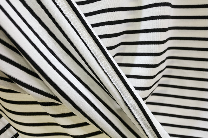 Jauna vasaras modāla nakts kleita Sieviešu naktskrekli Big Yards guļamkrekli Īsām piedurknēm naktskrekls Svītraina Sieviešu guļamveļa naktskleita