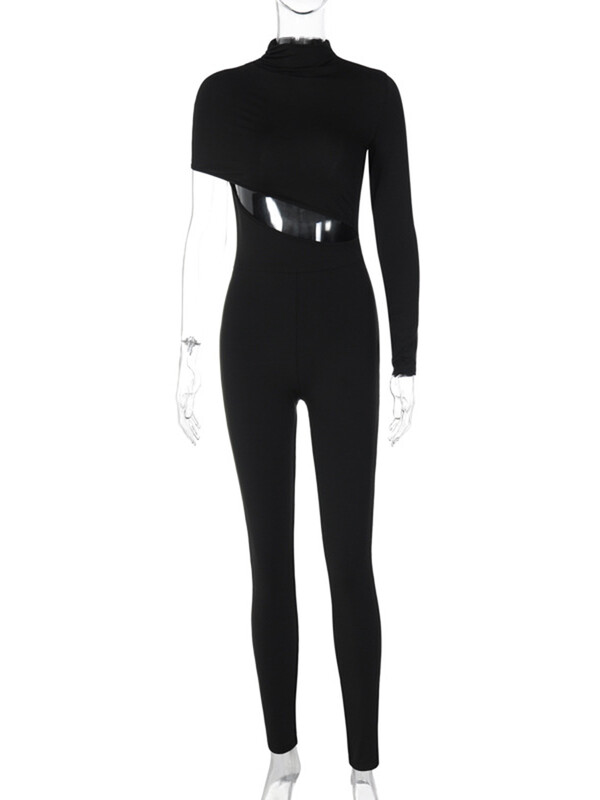 „Dulzura“ kombinezonas su ilgomis rankovėmis iškirptomis rankovėmis moterims „Bodycon“ seksualus gatvės drabužis „Rompers“ klubo vakarėlis pavasario vasara