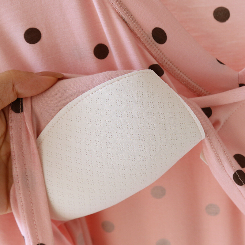 Jauna modāla pidžamas kleita sieviešu naktskrekls naktskrekls ar īsām piedurknēm mājas valkāšanai vasaras brīvs ar krūtīm, nakts apģērbs sievietēm