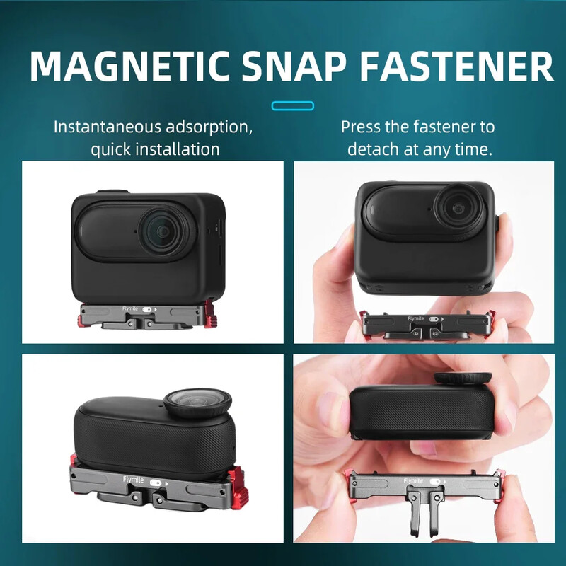 „Flymile“ magnetinio greito atlaisvinimo adapterio tvirtinimo laikikliai, skirti „Insta360 Go 3S/3“, nuimami pagrindo apsauginiai laikikliai veiksmo kameros priedas