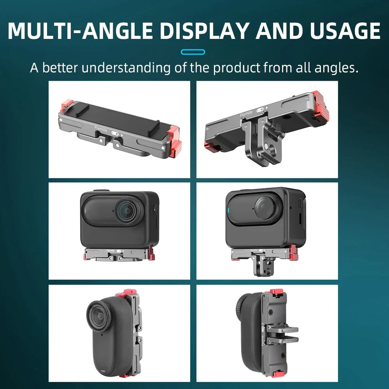 „Flymile“ magnetinio greito atlaisvinimo adapterio tvirtinimo laikikliai, skirti „Insta360 Go 3S/3“, nuimami pagrindo apsauginiai laikikliai veiksmo kameros priedas