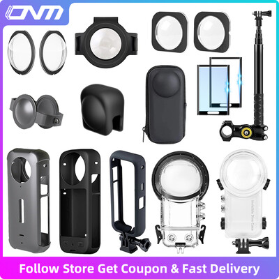 Kit de accesorii pentru Insta360 X3 Protector lentile Capac cadru de protectie Carcasa de scufundare Geanta de depozitare Carcasa Protector ecran Suport motocicleta