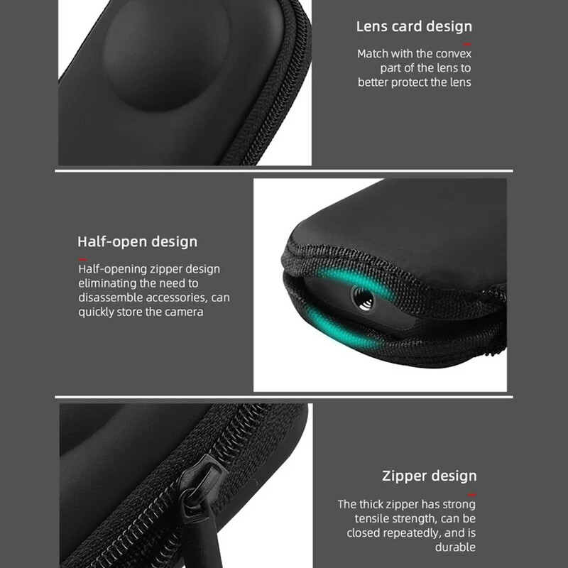 Tartozékkészlet Insta360 X3 Lens Guard védőkeret sapka búvártáska tárolótáska tok képernyővédő védő motorkerékpár tartó