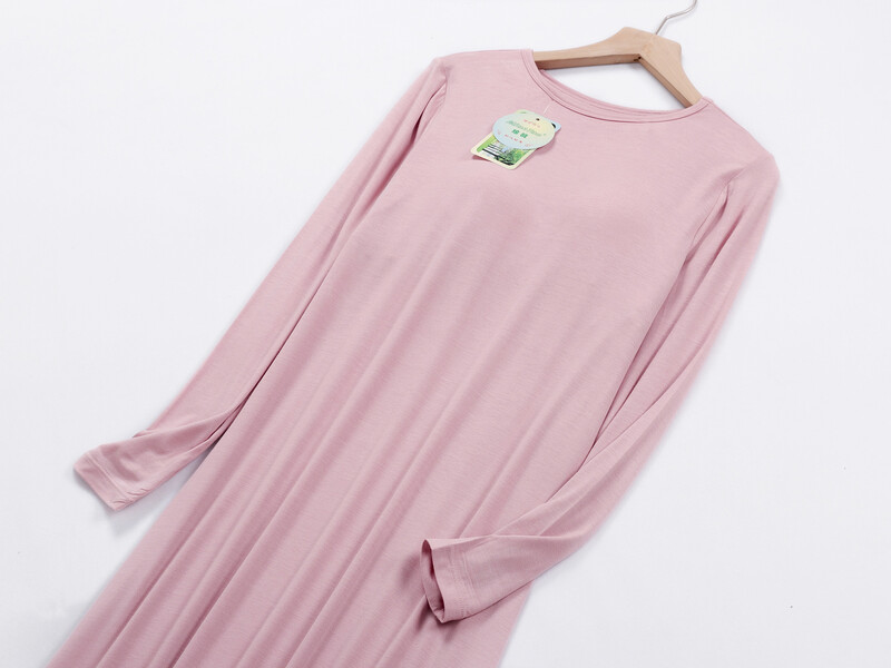 2025 m. nauji naktiniai moteriški pavasario rudens ilga suknelė Modalinės medvilnės naktiniai marškinėliai Moteriška liemenėlė paminkštinta didelio dydžio naktiniai marškinėliai