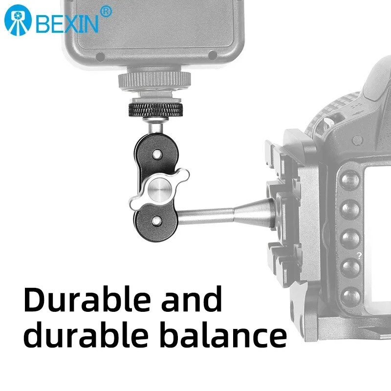 BEXIN karstās pārdošanas rūpnīcas cenas kameras Super Clamp Mount dubultās lodveida galvas adapteris, kas ir savietojams ar GoPro DJI Action vai DSLR