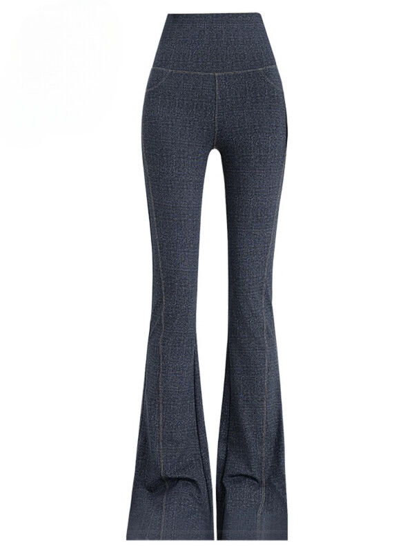 2024. gada džinsa sieviešu bikses, mikro uzplaiksnījumi ar augstu vidukli, vēdera legingi, jaunums vasarā Stretch Sports Fitness Joga Ikdienas bikses Džinsi