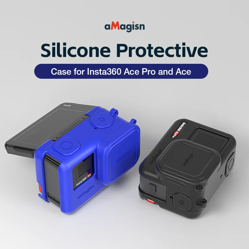 Silikoninis dėklas, skirtas Insta360 Ace/Ace Pro minkštas apsauginis apvalkalas, veiksmo kameros objektyvo dangtelis, korpuso dangtelio priedai