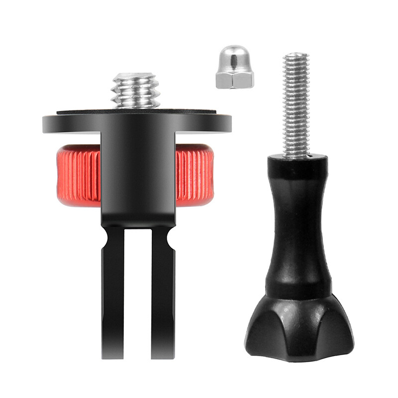 Universāls 1/4 skrūves pārveidotāja stiprinājuma mini statīva adapteris 360 grozāms w M5 īkšķskrūve Gopro Insta360 X4 X3 DJI darbības kamerai