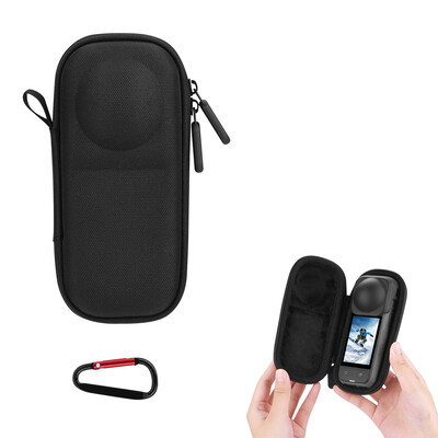 BRDRC laikymo krepšys, skirtas Insta360 X4 fotoaparatui, PU/nailoninis mini nešiojimo krepšys, apsauginis apvalkalas, lauko dėžutės fotografavimo priedai