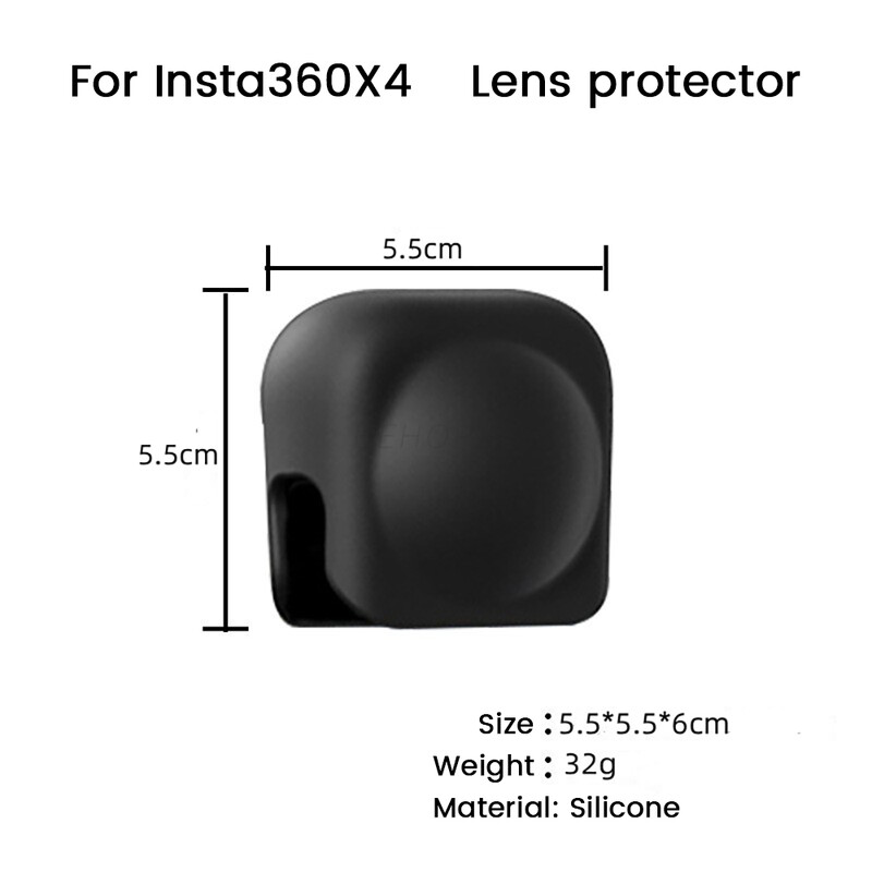 Rėmas objektyvo dangtelis skirtas Insta360 X4 objektyvo dangtelio dėklas, apsaugantis nuo įbrėžimų, silikoninis apsauginis ekrano dangtelis, sporto kameros priedai