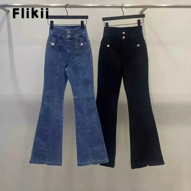 Sieviešu Y2K seksīgs apvalks, 2000. gadu džinsa bikses, mazgātas zilas, retro stila ikdienas bikses