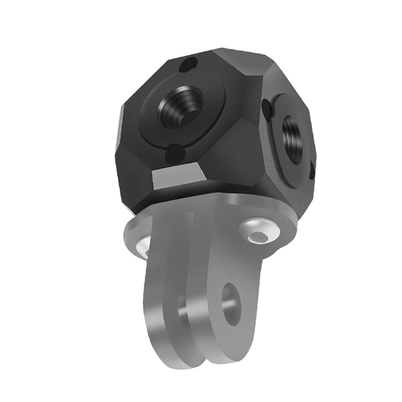 Universāls statīva skrūvējams caurumu adapteris Magic Cubic stiprinājums Magic Arm Flash Vlog video uzpildes gaismas mikrofona pagarinājuma savienotājam