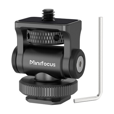 Kameros monitoriaus laikiklis su šalto bato pagrindu, 1/4" varžtas 5" ir 7" lauko monitoriui, 180° kampu reguliuojamas vaizdo LED laikiklis, blykstė