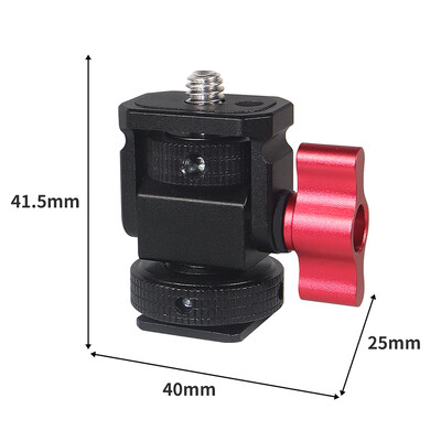 360 pasukamas monitoriaus laikiklis, EVF tvirtinimo reguliuojamas greitai atleidžiamas šaltas batas, skirtas DSLR fotoaparatui, vaizdo įrašų žurnalo mikrofono blykstės šviesos laikiklis