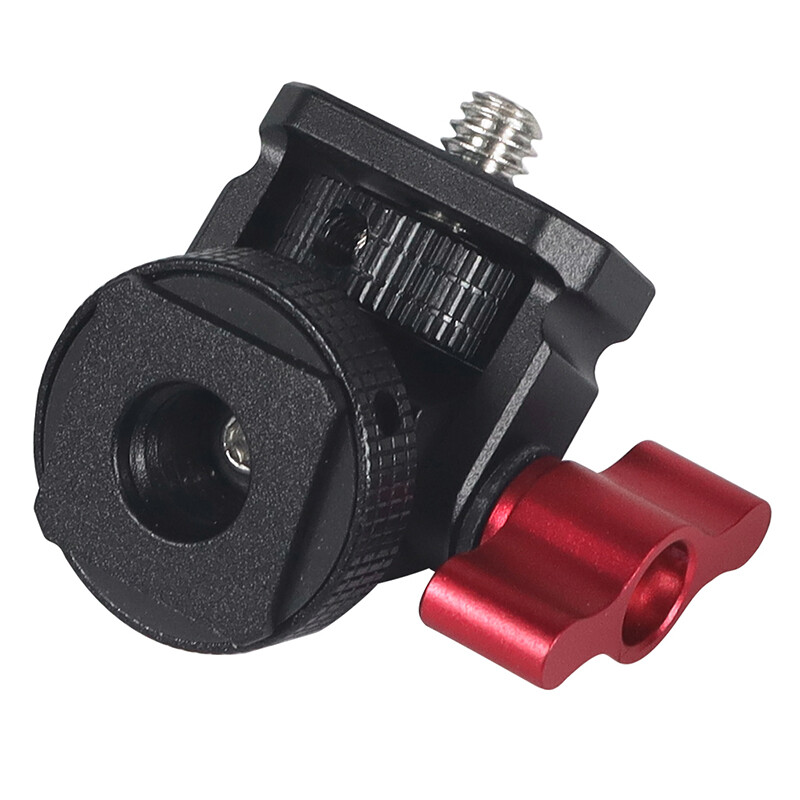 360 pasukamas monitoriaus laikiklis, EVF tvirtinimo reguliuojamas greitai atleidžiamas šaltas batas, skirtas DSLR fotoaparatui, vaizdo įrašų žurnalo mikrofono blykstės šviesos laikiklis