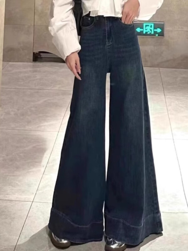 Plazdantys džinsai, moteriški, tingūs, stilingi, saldūs, aštrūs, korėjietiški mergaičių madingi marškinėliai, rudeninės, derinamos, kasdien balintos