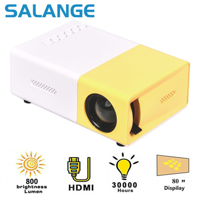 Salange YG300 мини проектор LED преносим проектор, съвместим с HDMI USB поддръжка 1080P видео проектор подарък за деца