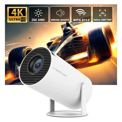 Magcubic projektor HY300 Pro 4K Android 11 Dual Wifi6 260ANSI Allwinner H713 BT5.0 1080P 1280*720P kodukino väliprojektor