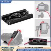 Kameros kabelio spaustukas su „Arca“ suderinama greito atjungimo plokšte, skirta fotoaparato trikojo rutulinio galvutės kabelio fiksuoto užrakto prievado apsaugos rinkiniams